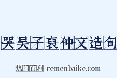 哭吴子裒仲文造句是什么意思的图片